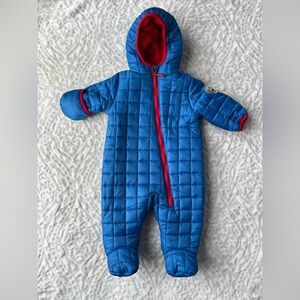 Original Weatherproof Vintage Blue Quilted Baby Snow Suit 3/6 Month